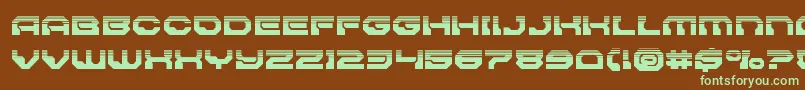 Pulsarclasssolidhalf Font – Green Fonts on Brown Background