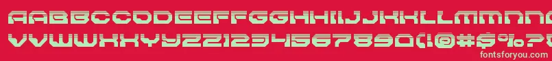 Pulsarclasssolidhalf Font – Green Fonts on Red Background