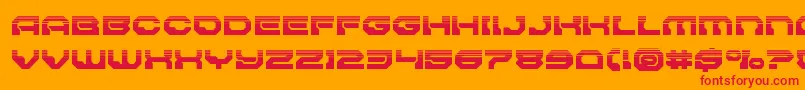 Pulsarclasssolidhalf Font – Red Fonts on Orange Background
