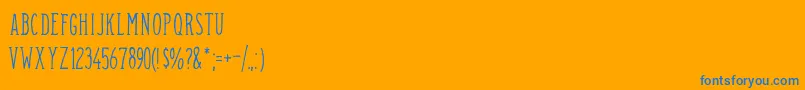 CamargueserifRegular Font – Blue Fonts on Orange Background