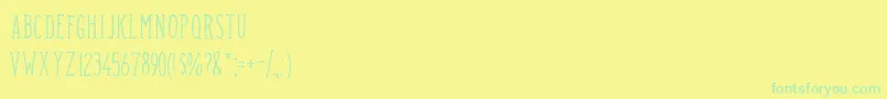 CamargueserifRegular Font – Green Fonts on Yellow Background