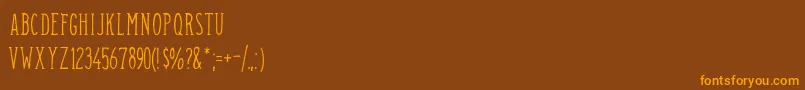 CamargueserifRegular Font – Orange Fonts on Brown Background