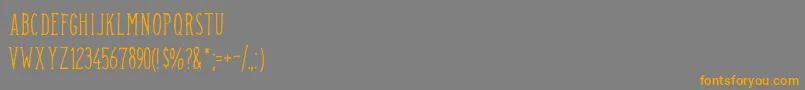 CamargueserifRegular Font – Orange Fonts on Gray Background