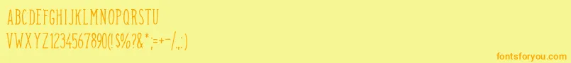 CamargueserifRegular Font – Orange Fonts on Yellow Background