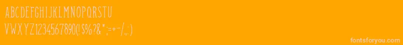 CamargueserifRegular Font – Pink Fonts on Orange Background