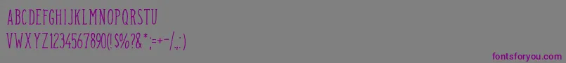 CamargueserifRegular Font – Purple Fonts on Gray Background