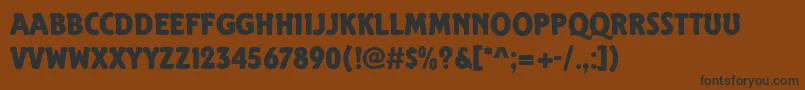 ElmshornRegular Font – Black Fonts on Brown Background