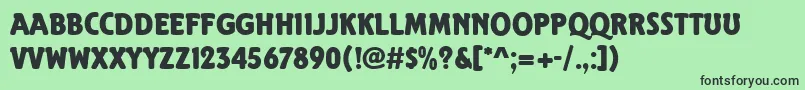 ElmshornRegular Font – Black Fonts on Green Background