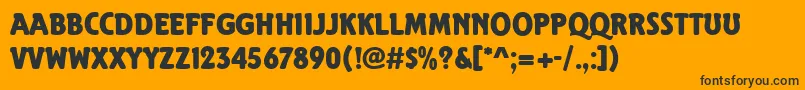 ElmshornRegular Font – Black Fonts on Orange Background