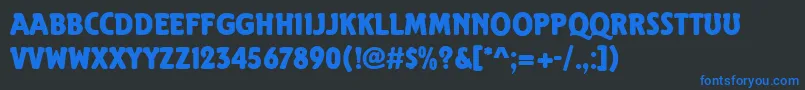ElmshornRegular Font – Blue Fonts on Black Background