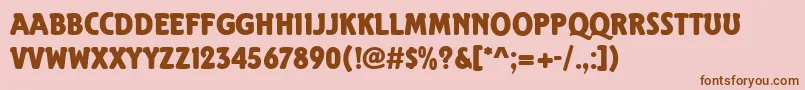 ElmshornRegular Font – Brown Fonts on Pink Background