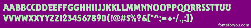 ElmshornRegular Font – Green Fonts on Purple Background