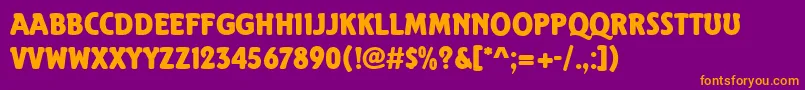 ElmshornRegular Font – Orange Fonts on Purple Background