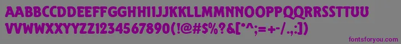 ElmshornRegular Font – Purple Fonts on Gray Background