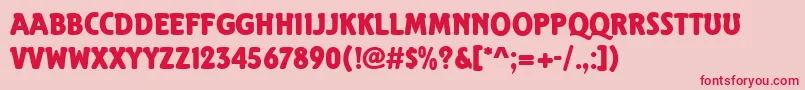 ElmshornRegular Font – Red Fonts on Pink Background