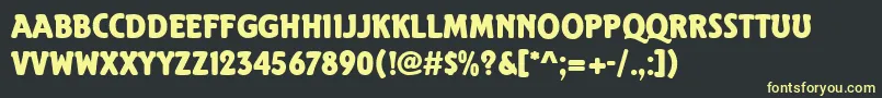 ElmshornRegular Font – Yellow Fonts on Black Background