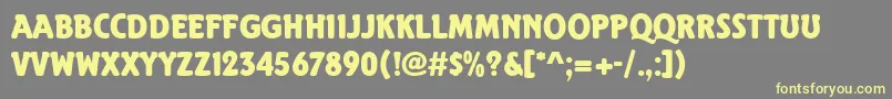 ElmshornRegular Font – Yellow Fonts on Gray Background