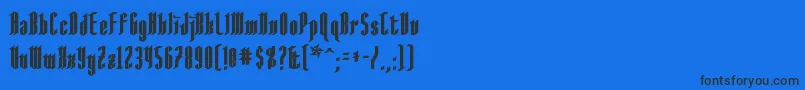 AngloysgarthBold Font – Black Fonts on Blue Background