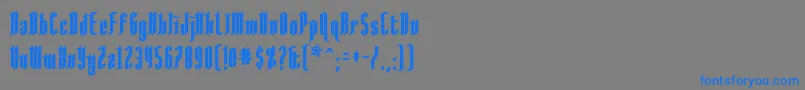 AngloysgarthBold Font – Blue Fonts on Gray Background