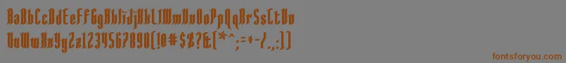 Подробнее о шрифте AngloysgarthBold Шрифт AngloysgarthBold – коричневые шрифты на сером фоне