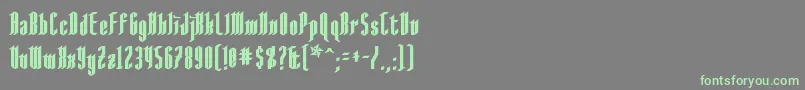 AngloysgarthBold Font – Green Fonts on Gray Background