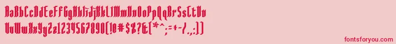 AngloysgarthBold Font – Red Fonts on Pink Background