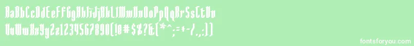 AngloysgarthBold Font – White Fonts on Green Background