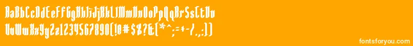 AngloysgarthBold Font – White Fonts on Orange Background
