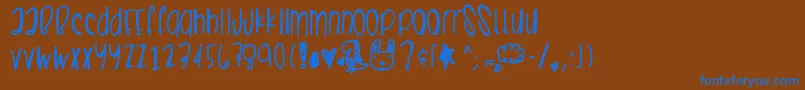 Summercrushes Font – Blue Fonts on Brown Background