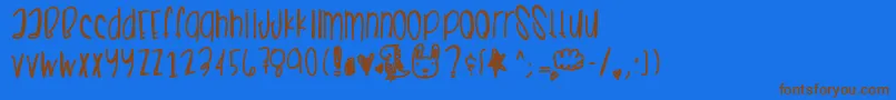 Summercrushes Font – Brown Fonts on Blue Background