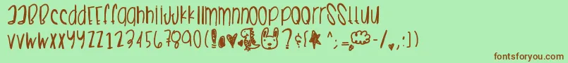Summercrushes Font – Brown Fonts on Green Background
