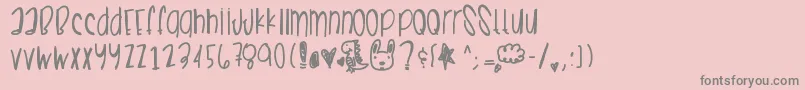 Saiba mais sobre a fonte Summercrushes Fonte Summercrushes – fontes cinzas em um fundo rosa