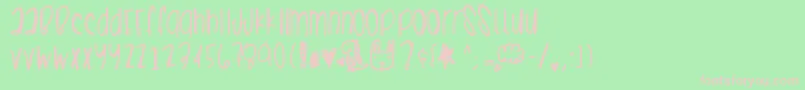 Summercrushes Font – Pink Fonts on Green Background