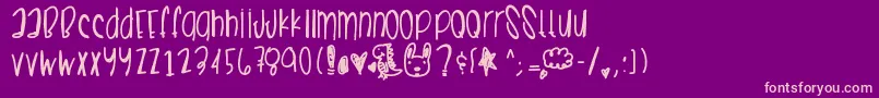 Summercrushes Font – Pink Fonts on Purple Background