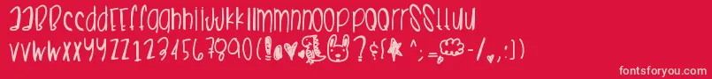 fuente Summercrushes – Fuentes Rosadas Sobre Fondo Rojo