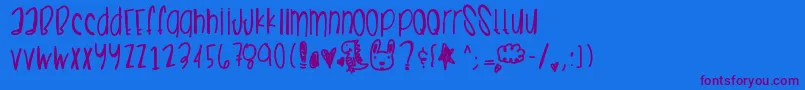Summercrushes Font – Purple Fonts on Blue Background