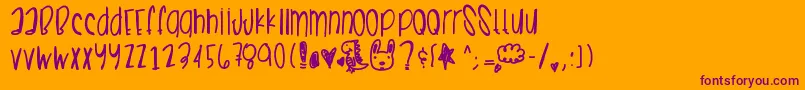 Summercrushes Font – Purple Fonts on Orange Background