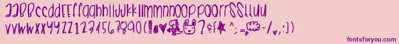 Summercrushes Font – Purple Fonts on Pink Background