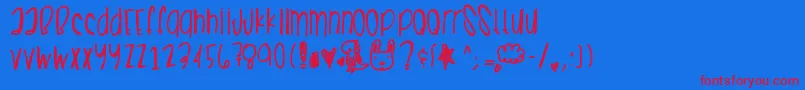 Summercrushes Font – Red Fonts on Blue Background