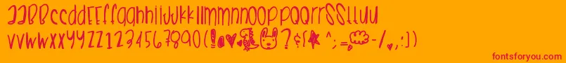 Summercrushes Font – Red Fonts on Orange Background