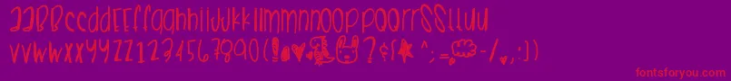 Lisätietoja Summercrushes-fontista Summercrushes-fontti – punaiset fontit violetilla taustalla