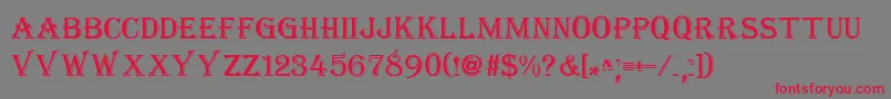 Algiers Font – Red Fonts on Gray Background