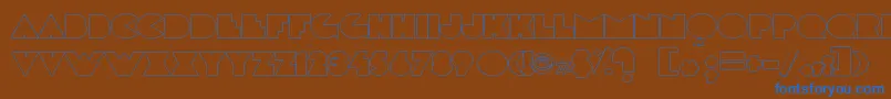 Delargeoutline Font – Blue Fonts on Brown Background