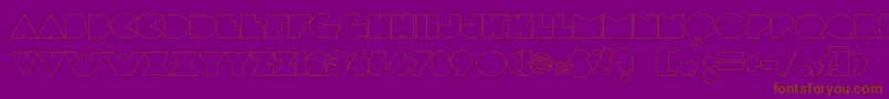 Delargeoutline-Schriftart – Braune Schriften auf violettem Hintergrund