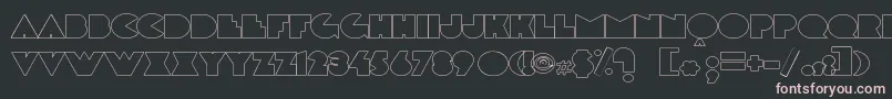 Delargeoutline Font – Pink Fonts on Black Background