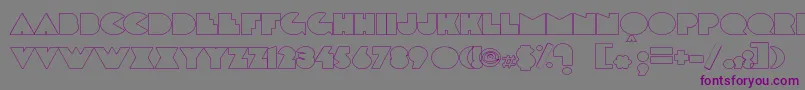 Delargeoutline Font – Purple Fonts on Gray Background