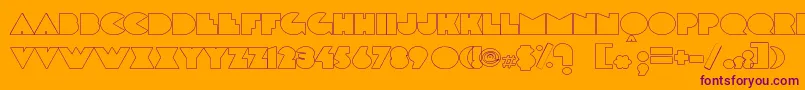 Delargeoutline Font – Purple Fonts on Orange Background