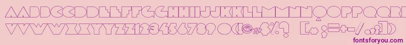 Delargeoutline Font – Purple Fonts on Pink Background