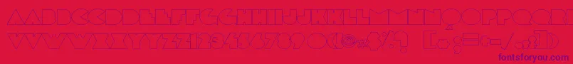 Delargeoutline Font – Purple Fonts on Red Background