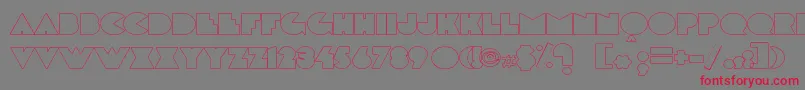 Delargeoutline-Schriftart – Rote Schriften auf grauem Hintergrund